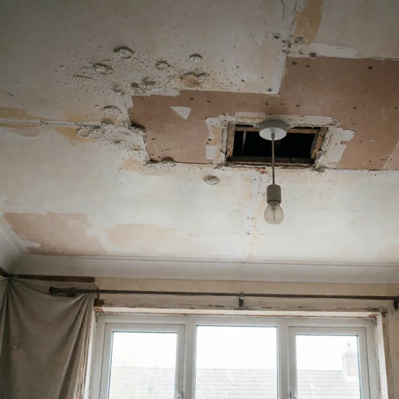Ceiling and drywall water damage in Woodside, New York