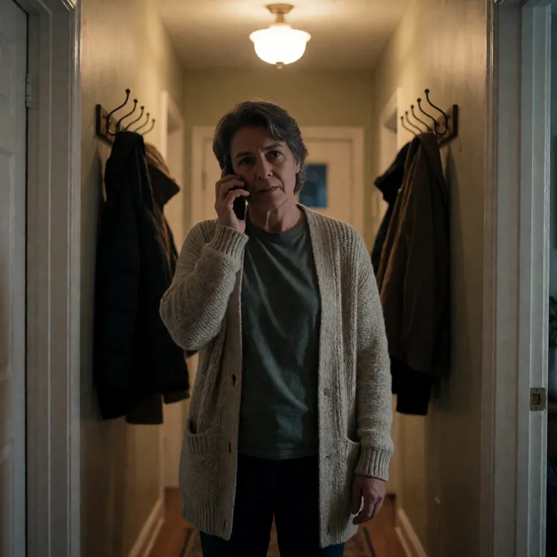 A homeowner telephoning Woodside Water &amp; Fire Restoration at night in Woodside, New York